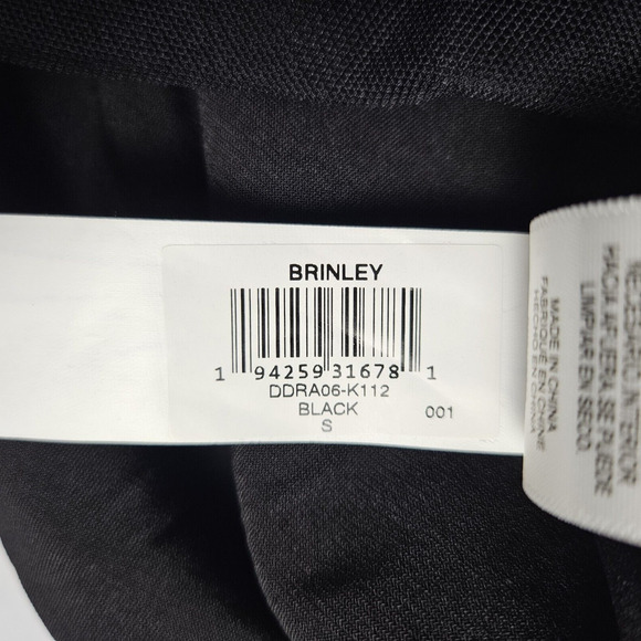 Dress The Population Brinley Black Mesh S Long Sleeve Ruched Mini Sheer Party - Picture 15 of 16